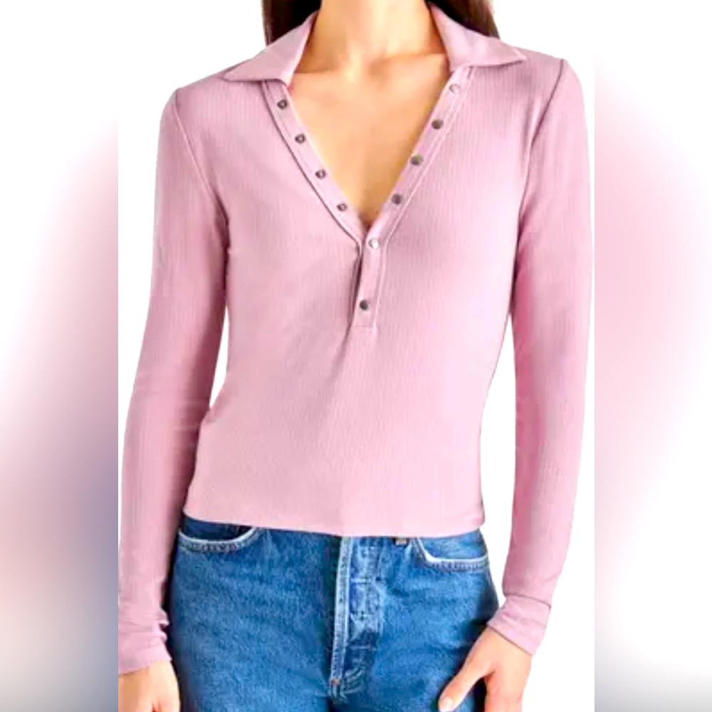 Steve Madden Long Sleeve Henley Tshirt XS
